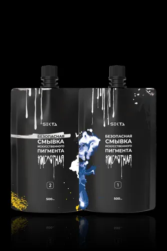 Безопасная смывка искусственного пигмента (кислотная) (2 х 500 мл)