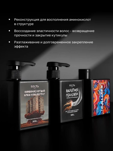 Набор «Реконструкция» для очень поврежденных и пористых волос