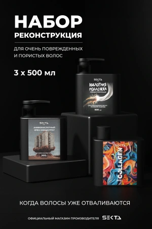 Набор «Реконструкция» для очень поврежденных и пористых волос